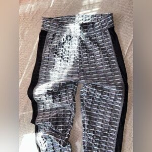Striped Black and Gray Leggings